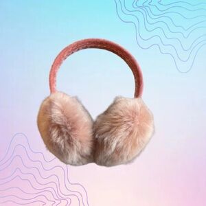 VELVET Blush Pink Faux Fur Earmuffs